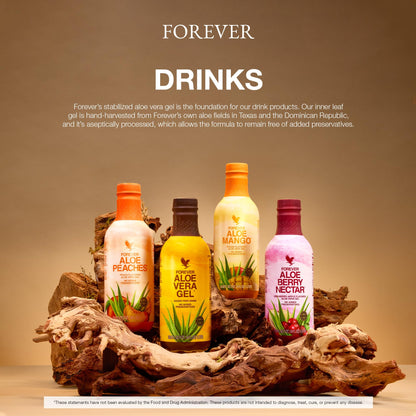 Forever Living Aloe Berry Nectar – 90.7% Pure Aloe Vera + Cranberries & Apples | No Preservatives | 330 ml (Pack of 6)