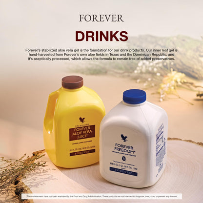 Forever Living Aloe Vera Juice Lemon Lime – Pure Inner Leaf Gel, 1L x2