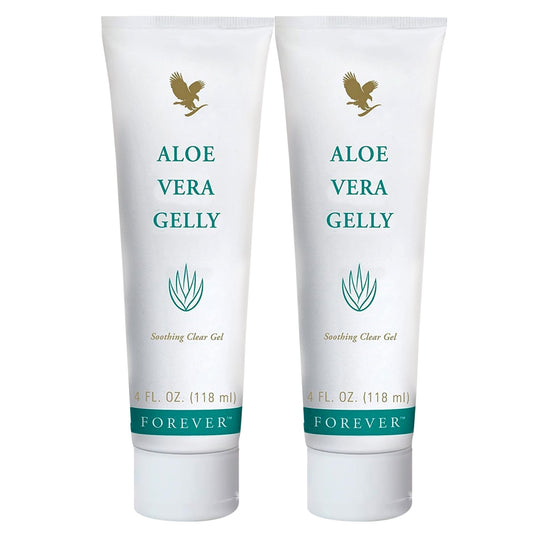Forever Living Aloe Vera Gelly – Pure Aloe Gel, Vegan & Gluten-Free, 4 oz (Pack of 2)