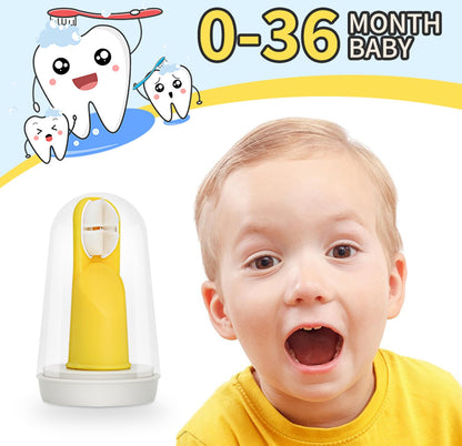 FOREVIVE Finger Toothbrush for Toddlers (1-3) - 2 Pack Silicone Toothbrush with Travel Case