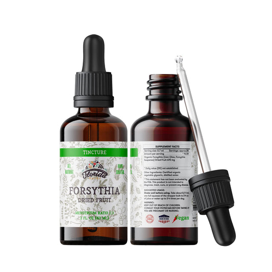 Forsythia Tincture - Organic Forsythia Extract (Lian Qiao) 2 oz, 670 mg, Non-GMO