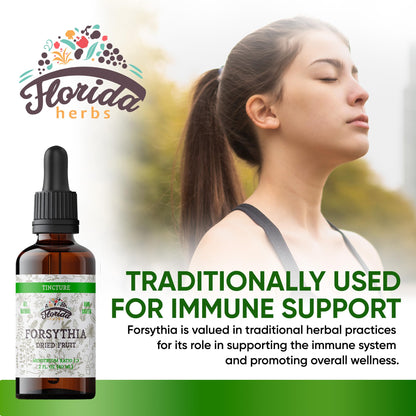 Forsythia Tincture - Organic Forsythia Extract (Lian Qiao) 2 oz, 670 mg, Non-GMO