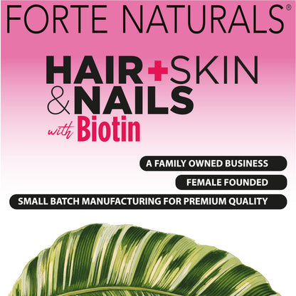 FORTE NATURALS Hair Growth Biotin Gummies for Women – 5000mcg Biotin, Hair Skin & Nails Vitamins, Made in USA