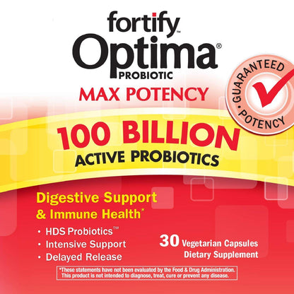 Nature's Way Fortify Optima Daily Probiotic — 100B CFUs, 15 Strains, 30 Count