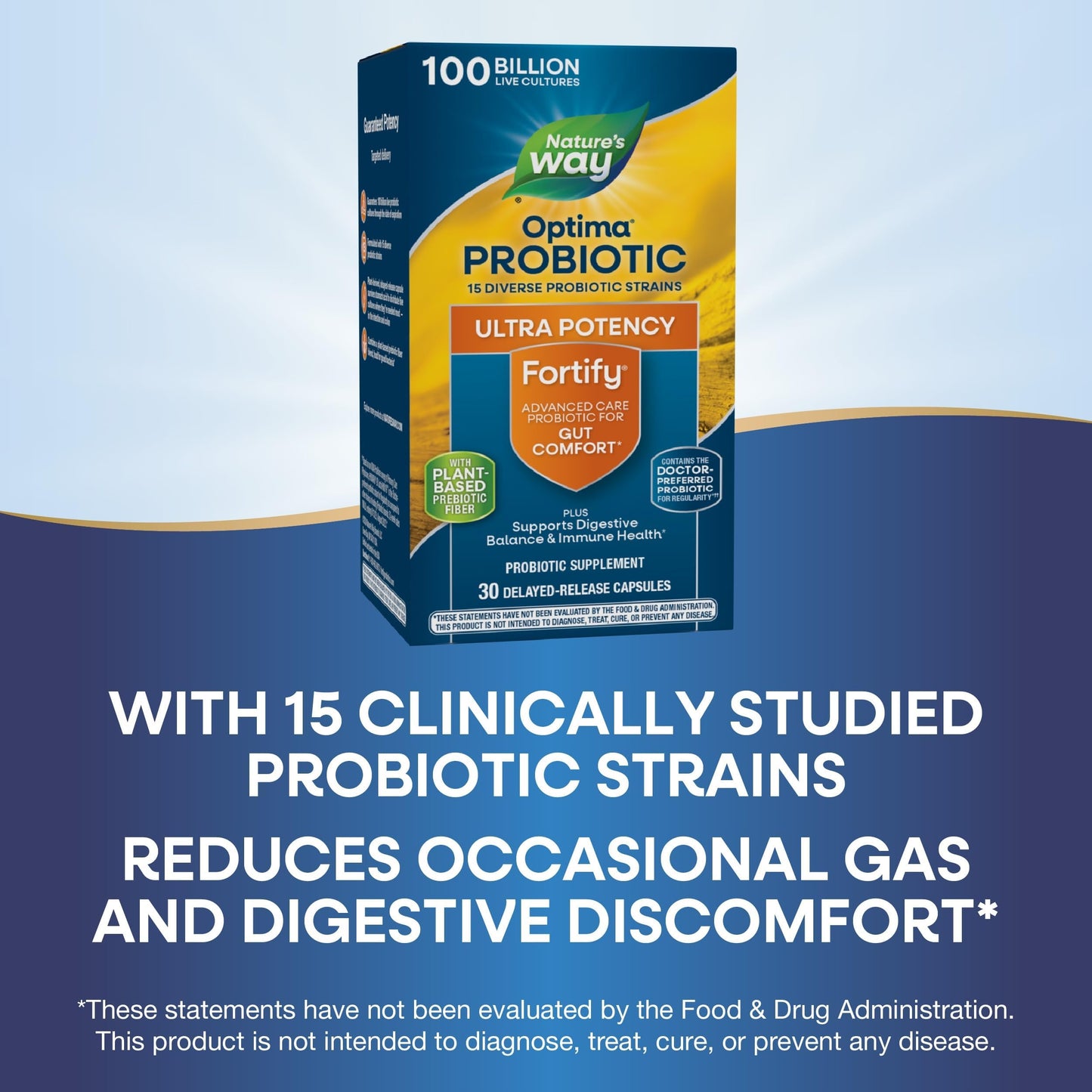 Fortify Optima Probiotic 100 Billion – 15 Strains | Nature's Way