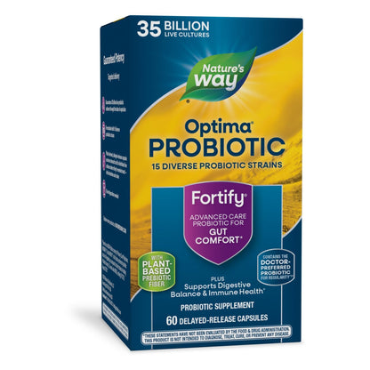 Nature's Way Fortify Optima Probiotic for Adults – 35B Cultures, 15 Strains