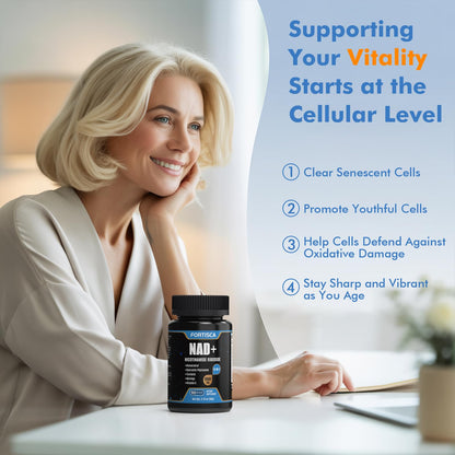 FORTISCA NAD+ 1000mg Liposomal NAD+ with Resveratrol – 100 Caps