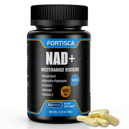 FORTISCA NAD+ 1000mg Liposomal NAD+ with Resveratrol – 100 Caps