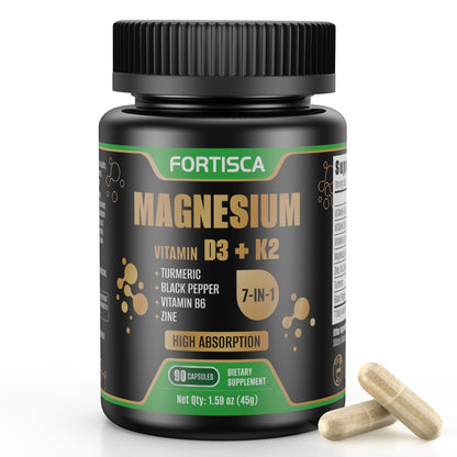 FORTISCA 7-in-1 Magnesium Glycinate 300mg — Sleep, Muscle & Bone Health (90 Capsules)