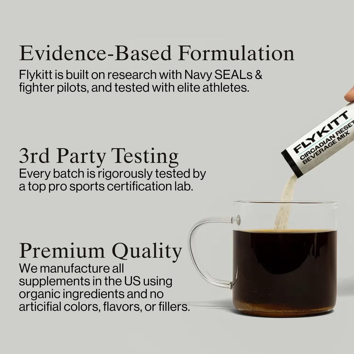 Fount Flykitt Jet Lag Prevention System – App-Controlled Supplements & Blue Light Glasses