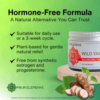 Four Elements 4E Wild Yam Balancing Cream 2 OZ — Award-Winning USA Made
