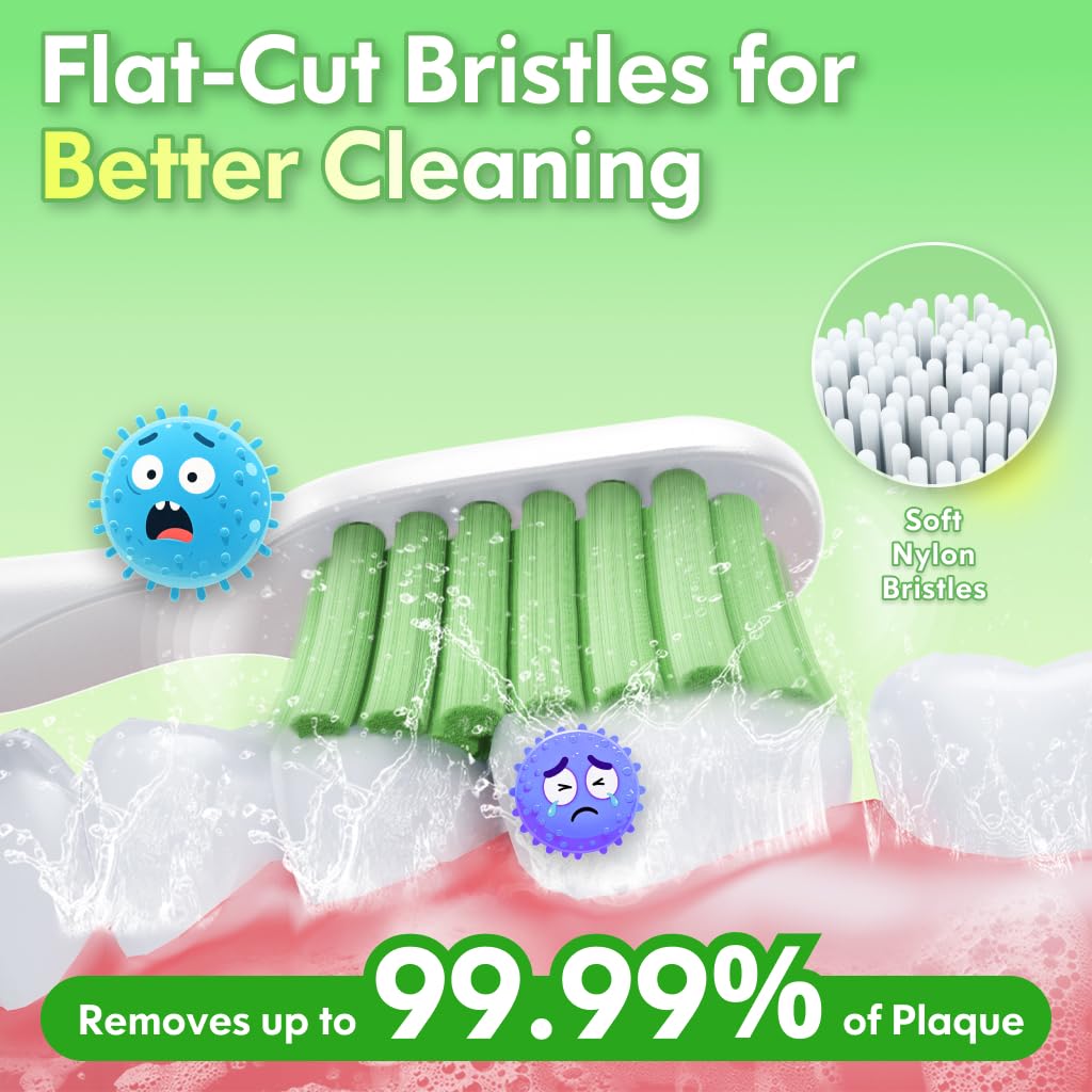 Kids Electric Toothbrush Rechargeable with Timer – Dinosaur (31000 VPM)