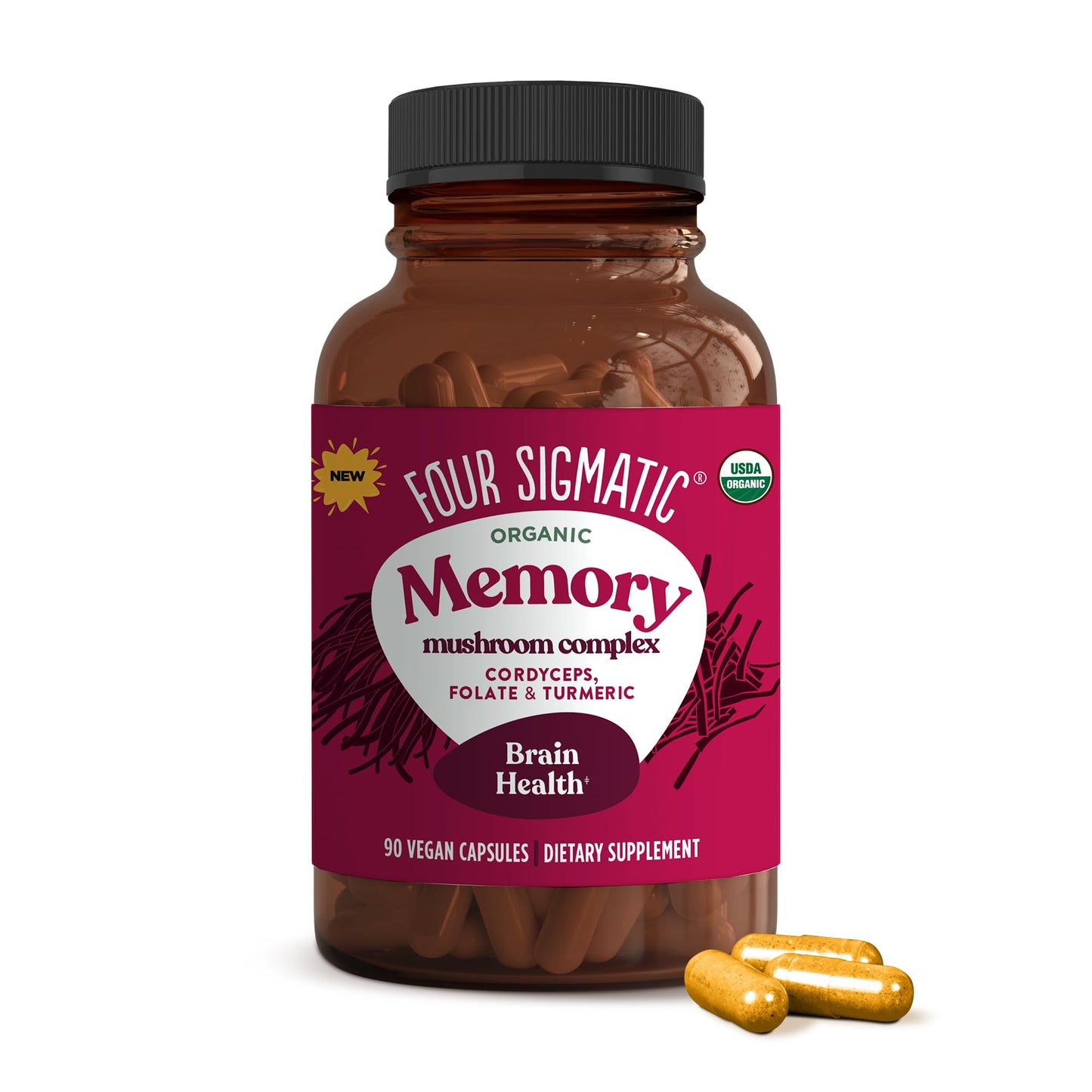 Four Sigmatic Memory Capsules – Reduce Brain Fog & Improve Memory
