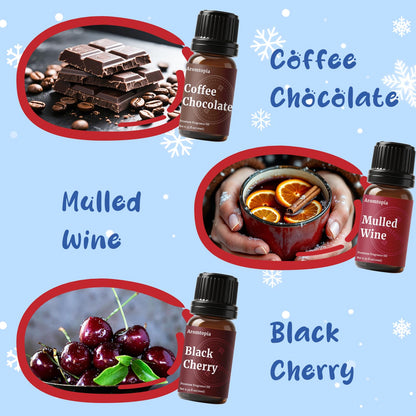 Fragrance Oil Holiday Set (6x10ml) – Aromtopia Diffuser, Candle & Soap Scents
