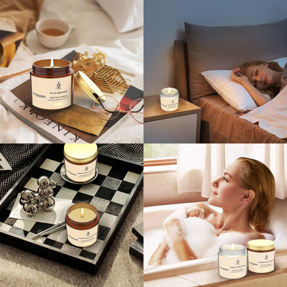 4 Pack Scented Candles for Home | Natural Soy Wax Aromatherapy Gift Set