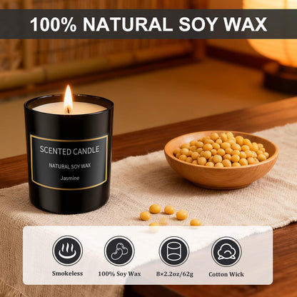 8 Pack Scented Candles Set for Men - Aromatherapy Soy Candles Gift Set