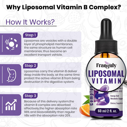 Franguly Liposomal Vitamin B Complex Liquid | High Absorption B-Complex