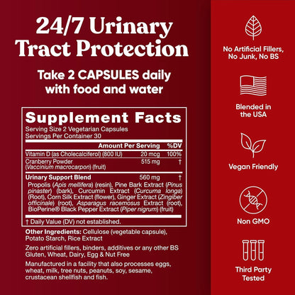 Urinary Tract Supplement Duo: Urinary Harmony + Killer Cranberry | 2 x 60 ct