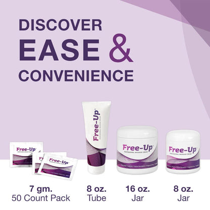 Free-Up Professional Massage Cream - Fragrance-Free 8oz Jar | Great Glide