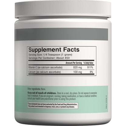 Freeda Buffered Vitamin C Powder – Gentle on Stomach | Kosher & Vegan (16 oz)