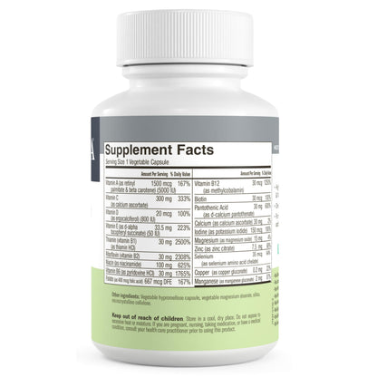 FREEDA Iron-Free Daily Multivitamin – Kosher, Gluten Free (250 Capsules)