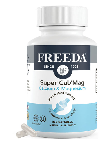 Freeda Super Cal/Mag – Kosher Vegan Calcium Magnesium for Bone Health