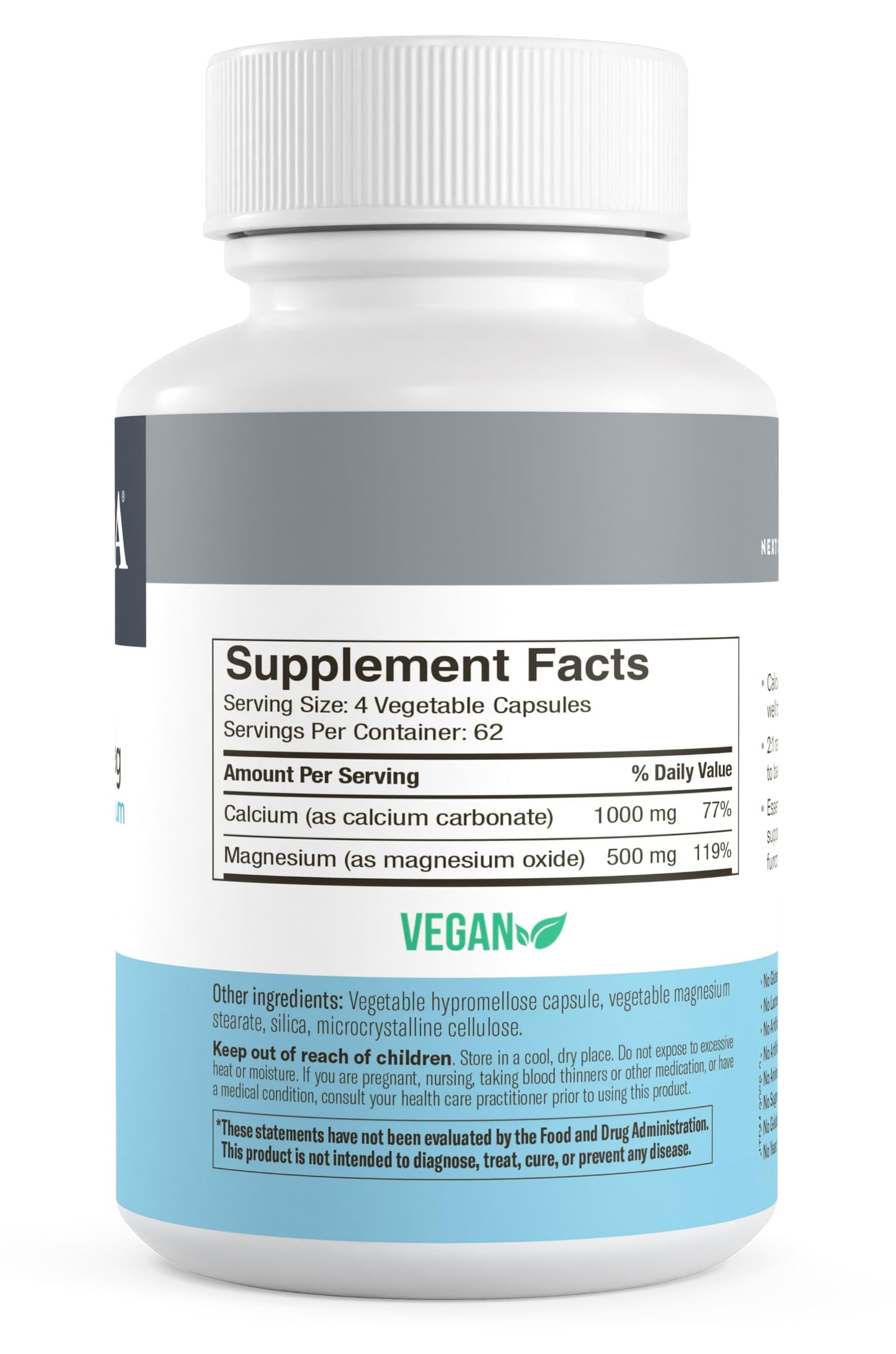 Freeda Super Cal/Mag – Kosher Vegan Calcium Magnesium for Bone Health