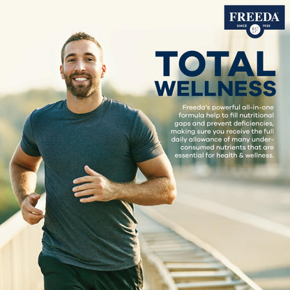 FREEDA Ultra Multivitamin Capsules – Iron-Free High-Potency Daily Supplement (120 Count) – Kosher Certified