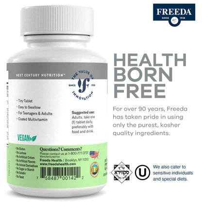 Freedavite Tiny Tablet – Moderate Multivitamin for Men & Women | 250 Count