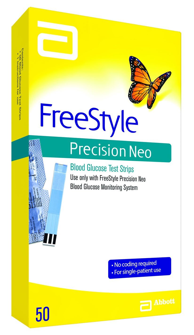 Freestyle Precision Neo Blood Glucose Test Strips – No Coding Required | FreeStyle