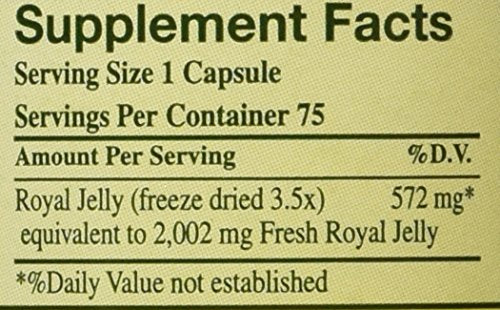 100% Pure Freeze Dried Fresh Royal Jelly 2000 mg – YS Eco Bee Farms 75 Caps