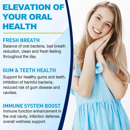 Oral Probiotics for Bad Breath – 11 Billion CFU, Fresh Breath, Teeth & Gums | 60 Lozenges
