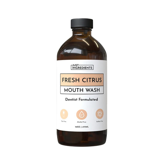 Fresh Citrus Remineralizing Mouthwash – Fluoride-Free, Hydroxyapatite, SilverSol, Xylitol (16 fl oz)