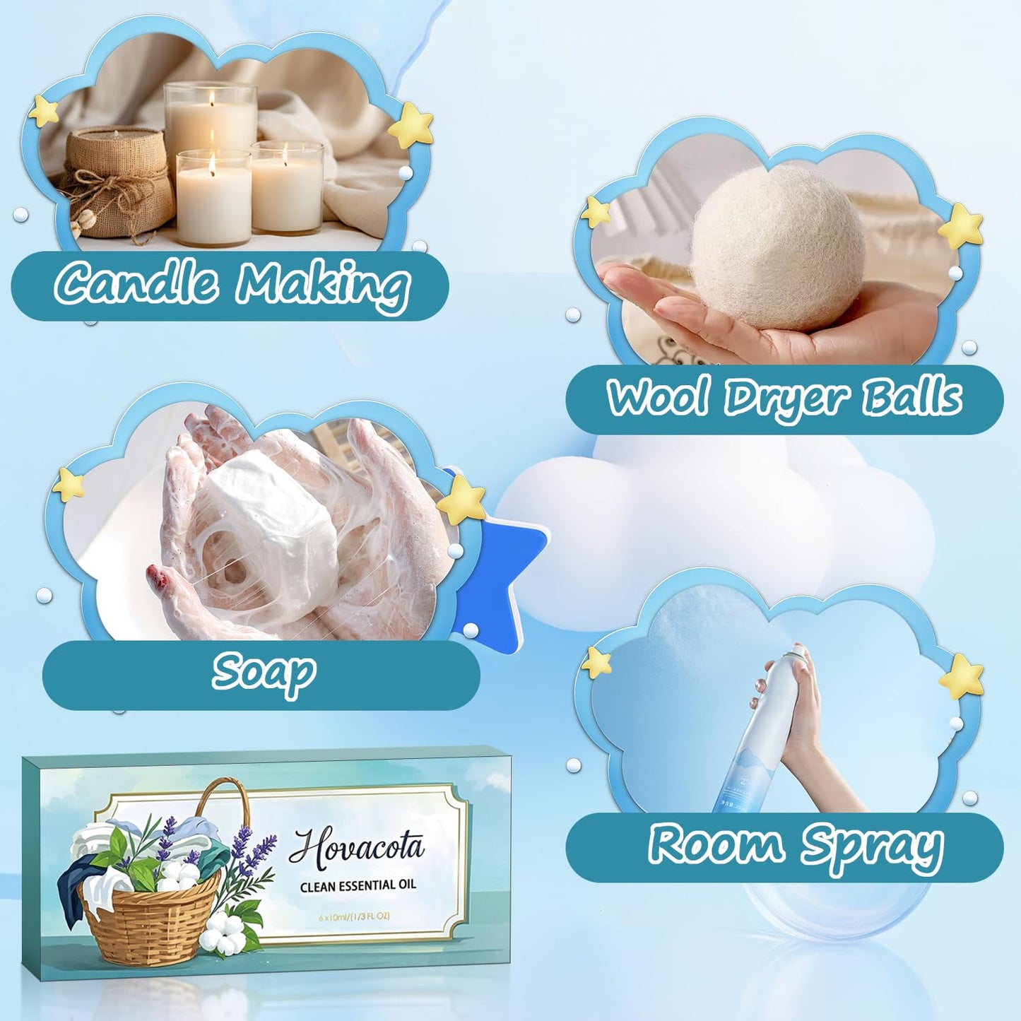 Laundry Essential Oils Set – Diffuser Oils for Home & DIY Fragrances