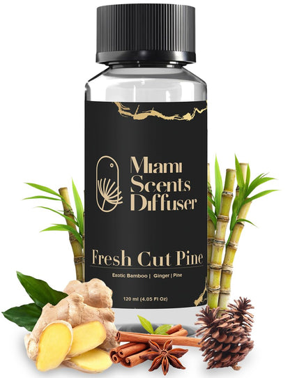 Fresh Cut Pine Scent 4 Fl Oz - Hotel Inspired Aromatherapy Diffuser Oil with Exotic Bamboo, Cinnamon & Ginger