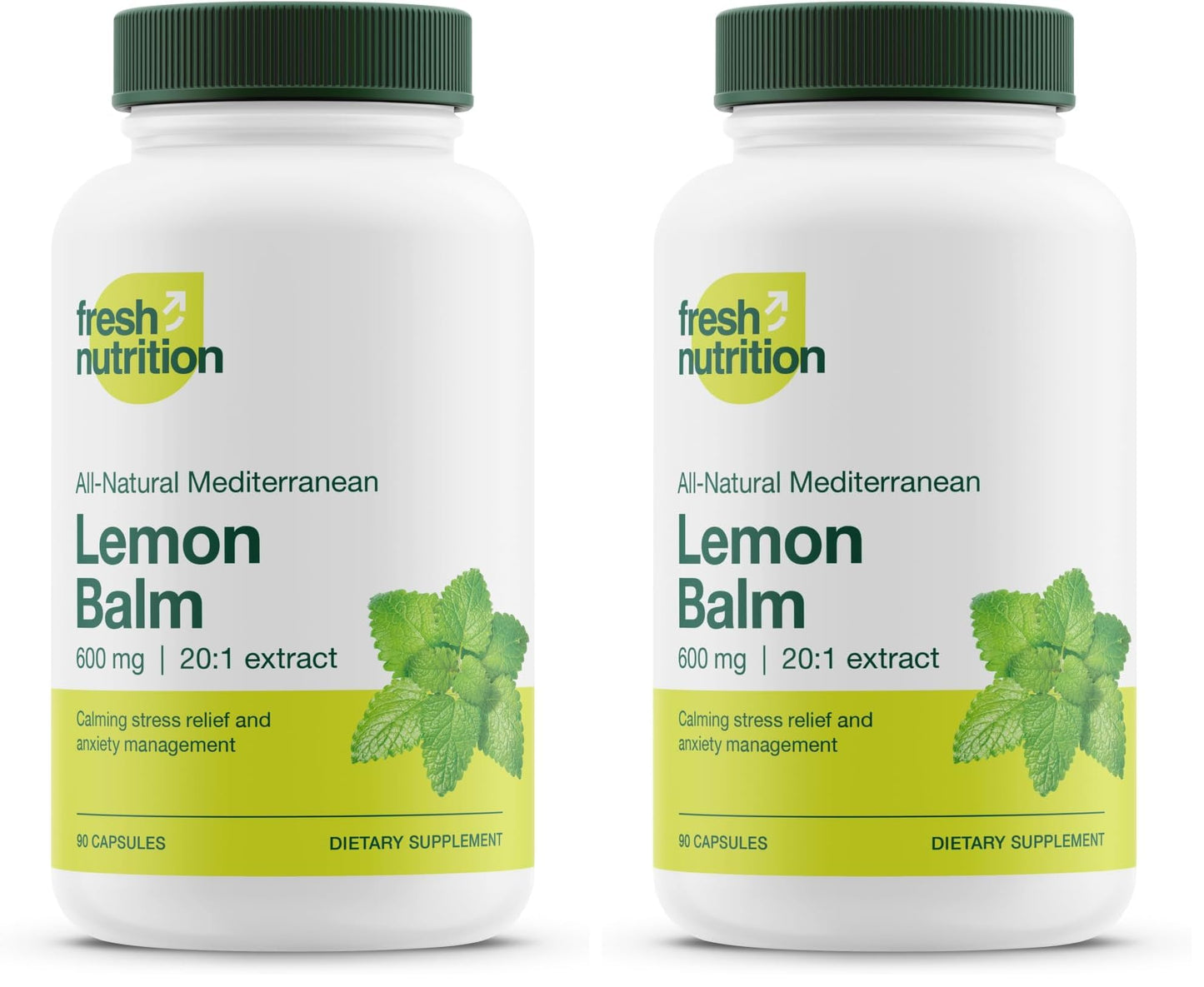Fresh Nutrition Lemon Balm Extract Capsules Pack of 2 – 600 mg
