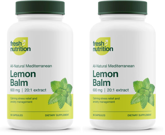 Fresh Nutrition Lemon Balm Extract Capsules Pack of 2 – 600 mg