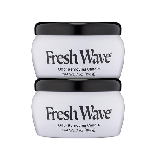 Fresh Wave Odor Removing Candle, 7 oz. 2-Pack | Safe, Plant-Based Odor Eliminator
