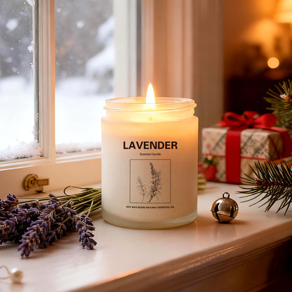 6-Pack Scented Candle Gift Set – Lavender & Fresh Wood Soy Candles