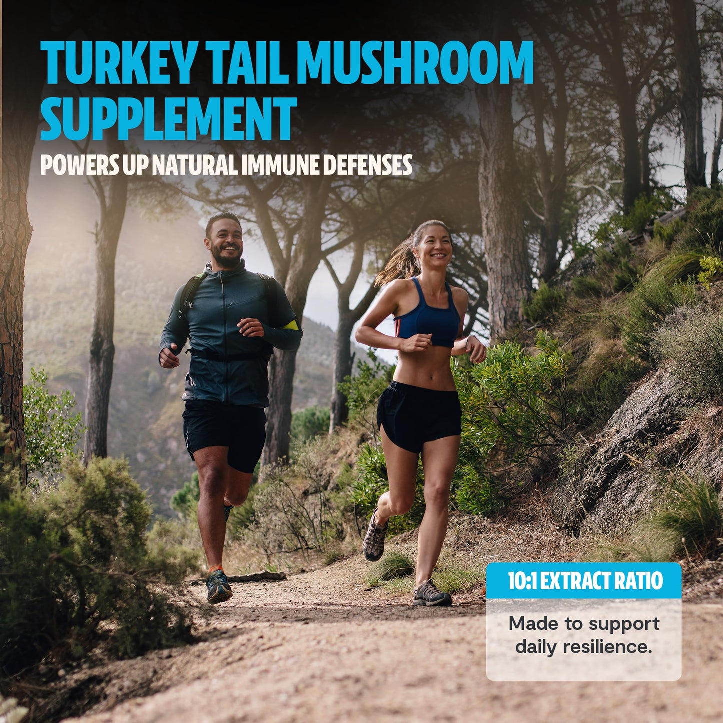 FreshCap Mushrooms Turkey Tail Mushroom Powder 10,000mg — Immune Support & Nootropic Extract (60 Servings)