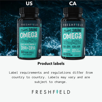Freshfield Omega-3 DHA + DPA from Algae – Vegan, 440 mg DHA per Capsule