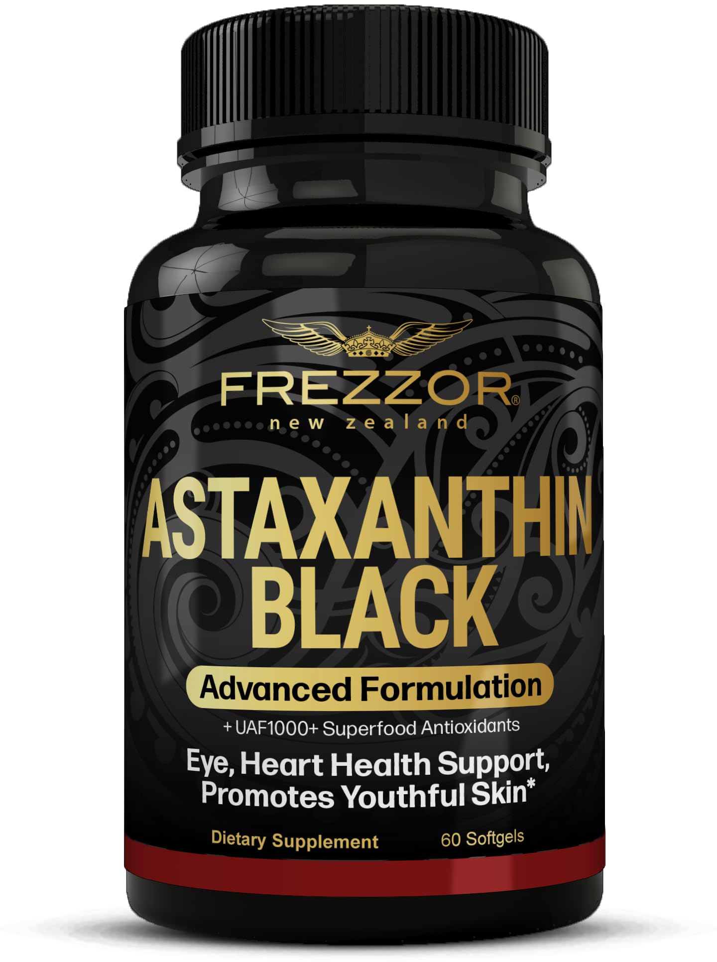 FREZZOR Astaxanthin Black 12mg – Anti-Aging Antioxidant (60 Softgels)