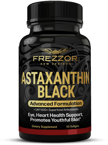 FREZZOR Astaxanthin Black 12mg – Anti-Aging Antioxidant (60 Softgels)