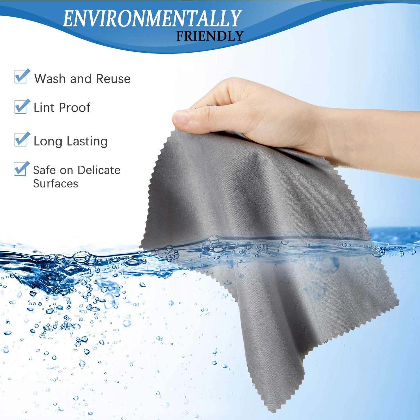 Frienda 100 Pcs Microfiber Cleaning Cloths - 7 x 6 in for Screens & Lenses