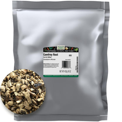 Frontier Co-op Dried Comfrey Root, 1lb – Kosher, Pure & Natural for Lotions, Creams & Hair Rinses