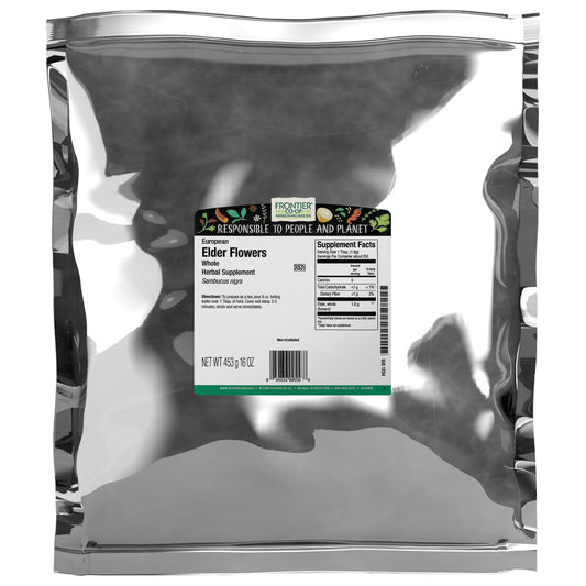 Frontier Co-op Dried Elder Flowers - 1lb Bulk | European Elderflower for Culinary & Herbal Use