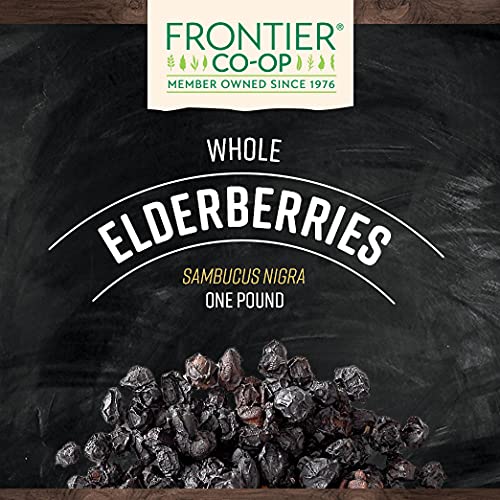 Frontier Co-op Dried Elderberries, European Whole – Non-GMO, Kosher, 16 oz x 4