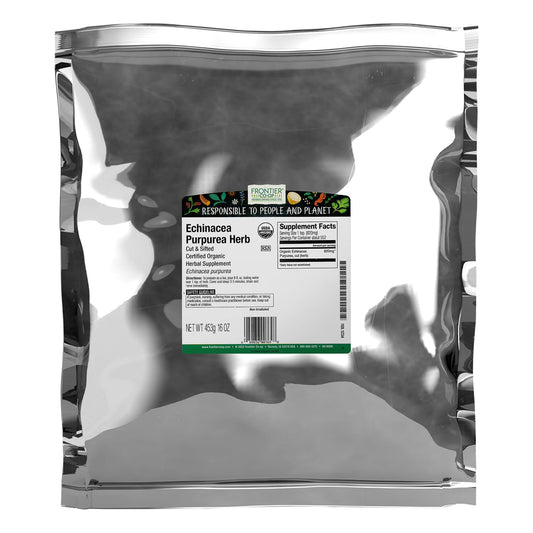 Frontier Co-op Echinacea Purpurea Root - Cut & Sifted, Certified Organic, Kosher | 1 lb Bulk Bag