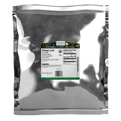 Frontier Co-op Organic Ginkgo Leaf 1lb Bulk, Cut & Sifted - Kosher