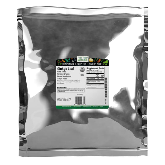 Frontier Co-op Organic Ginkgo Leaf 1lb Bulk, Cut & Sifted - Kosher